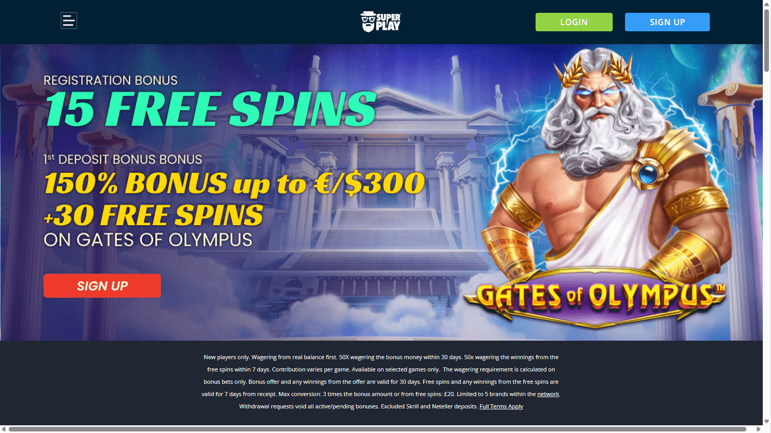 MrSuperPlay Casino Desktop screenshot